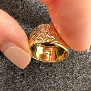 14k Solid Gold Wide Ring Size 7